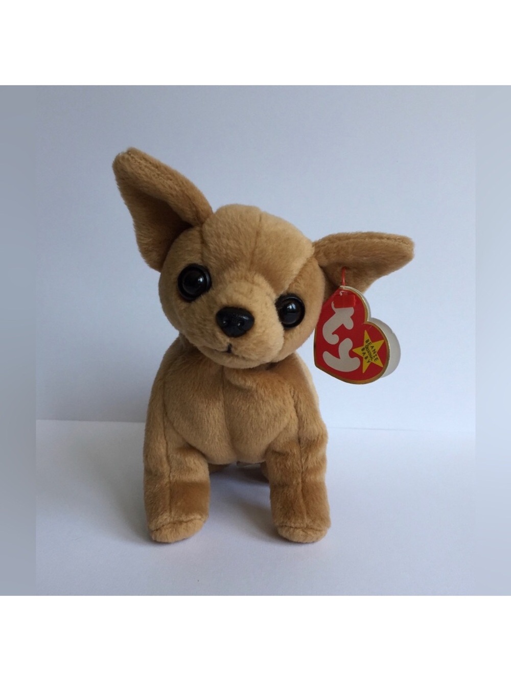 Ty Tiny The Chihuahua Brown Plush Dog Toy Beanie Babies